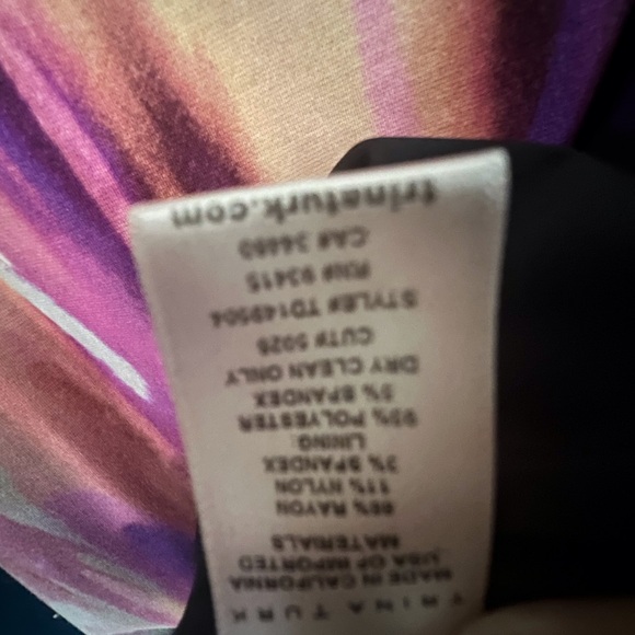 Trina Turk Abstract Multi Color Dress Knee Length Tunic Style size 6 - Picture 5 of 9